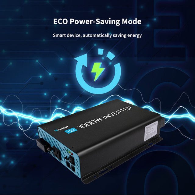Renogy 1000W 12V Pure Sine Wave Inverter with Power Saving Mode (New Edition) + Bluetooth Module